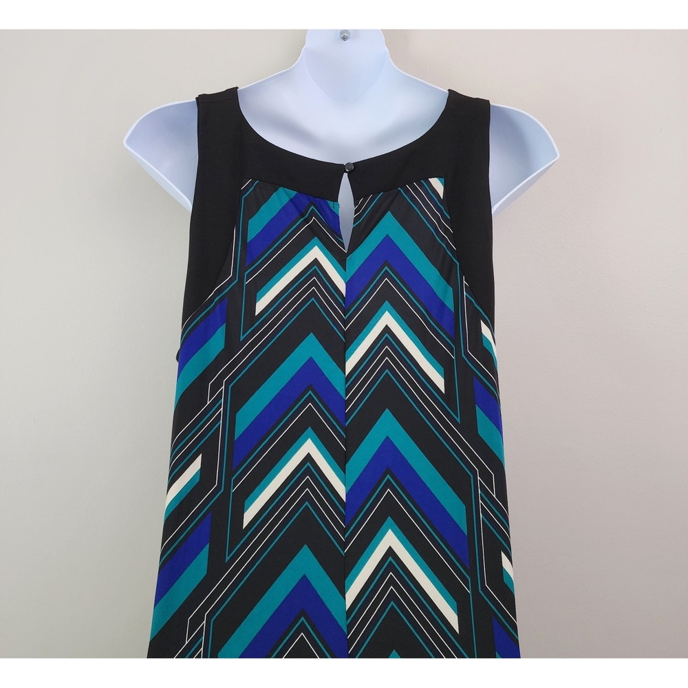 NY COLLECTION Size 3X Multi Zig-Zag Striped Back Keyhole Halter Maxi Dress NWT - Picture 6 of 7